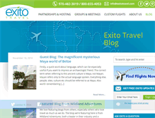 Tablet Screenshot of blog.exitotravel.com